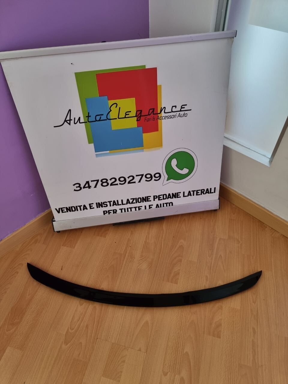 🔥0501 SPOILER ADATTO PER MERCEDES CLASSE A W176 2012-2018 NERO LUCIDO ALA🔥