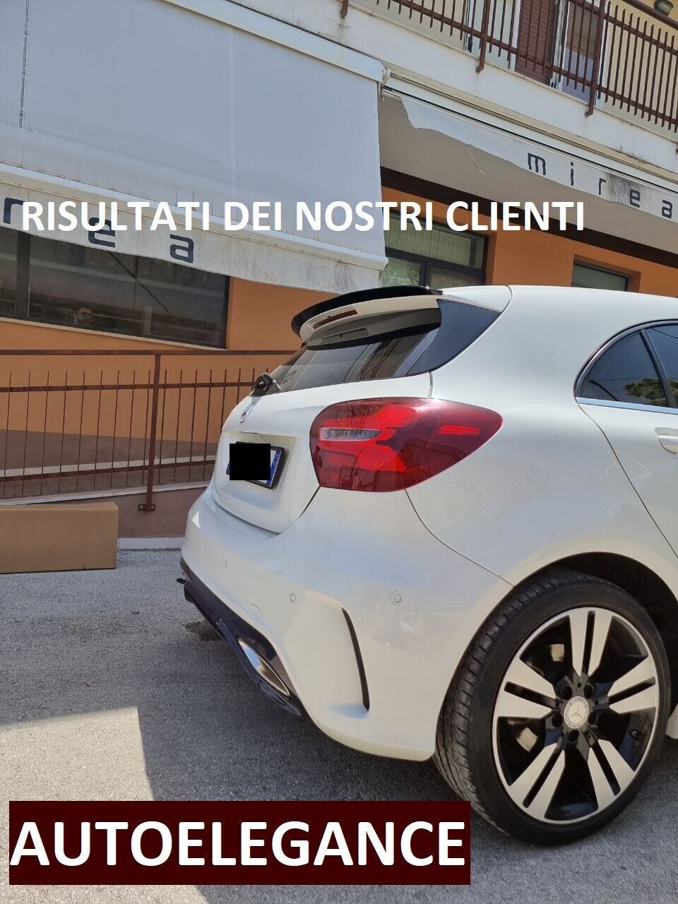 🔥0501 SPOILER ADATTO PER MERCEDES CLASSE A W176 2012-2018 NERO LUCIDO ALA🔥