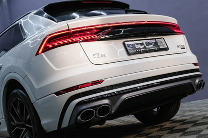 2123⭐DIFFUSORE AUDI Q8 18+ S-LINE LOOK SQ8 GRIGIO SATINATO+TERMINALI CROMATI⭐