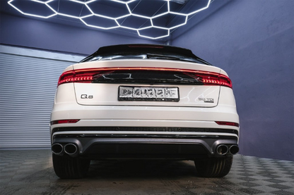 2123⭐DIFFUSORE AUDI Q8 18+ S-LINE LOOK SQ8 GRIGIO SATINATO+TERMINALI CROMATI⭐