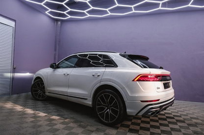 2123⭐DIFFUSORE AUDI Q8 18+ S-LINE LOOK SQ8 GRIGIO SATINATO+TERMINALI CROMATI⭐