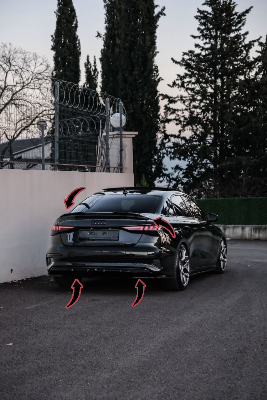 💎AERO BODYKIT SUITABLE FOR AUDI A3 8Y Sedan/Sportback 20-24💎 