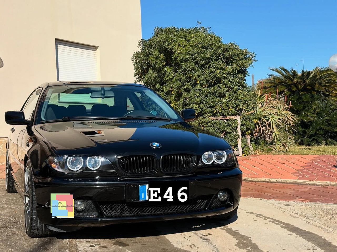 🔥 Coppia Fari adatto per BMW SERIE 3 E46 COUPE ANGEL EYES LED 2003-2006🔥