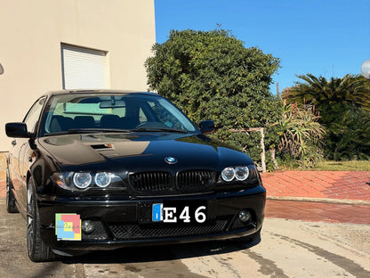 🔥 Coppia Fari adatto per BMW SERIE 3 E46 COUPE ANGEL EYES LED 2003-2006🔥