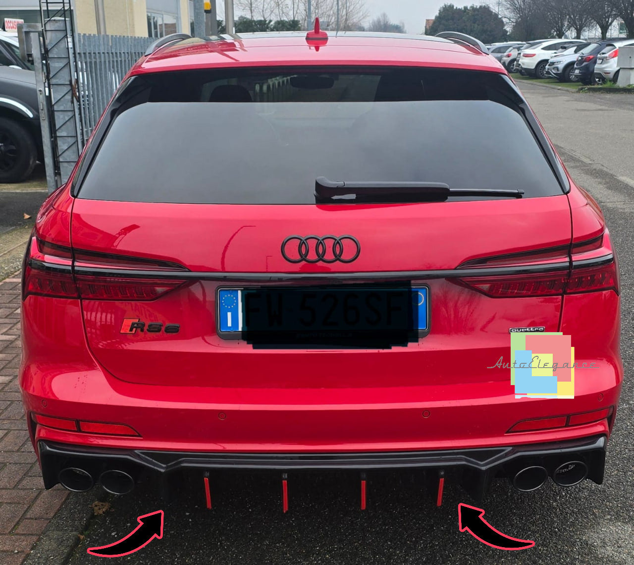 🔥1792 Diffuser suitable for audi a6 c8 sline 18+ Glossy black 🔥 