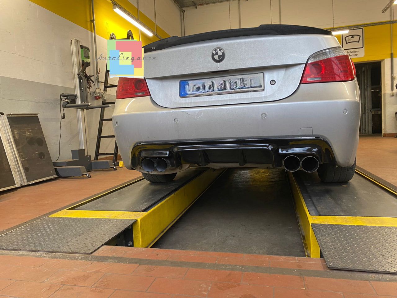 ⭐0147 DIFFUSORE ADATTO PER M5 TUNING LOOK BMW SERIE 5 E60 E61 03-07 NERO LUCIDO⭐