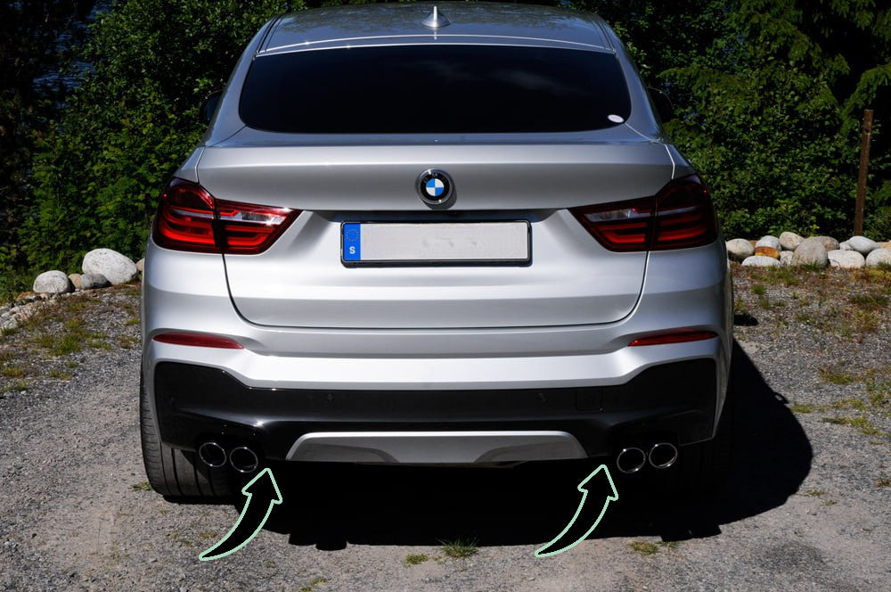 2126⭐DIFFUSORE ADATTO PER BMW X4 F26 2014+ MSPORT GREZZO 2+2⭐