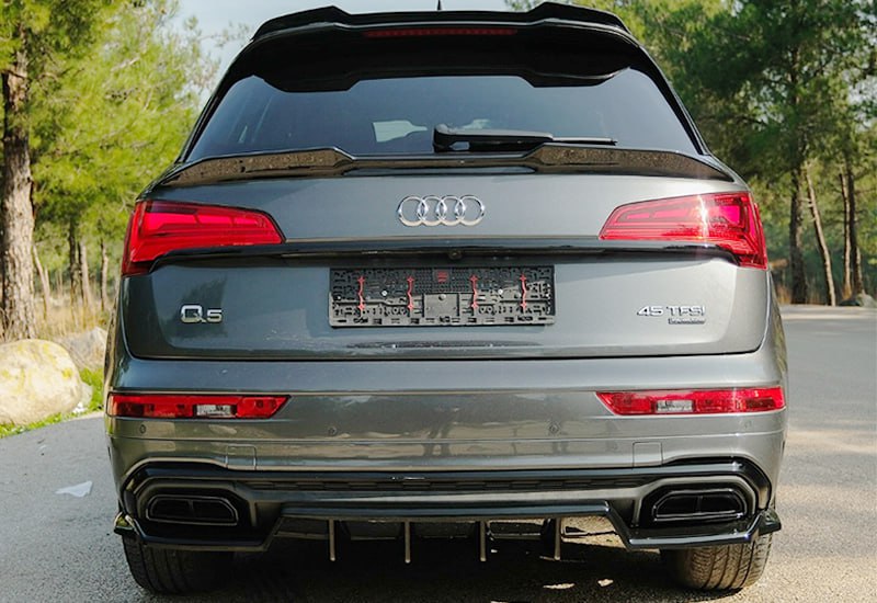 ✨Rear Flap Suitable For Audi Q5 Mk2 FL 2021+ - Gloss Black Diffuser✨ 