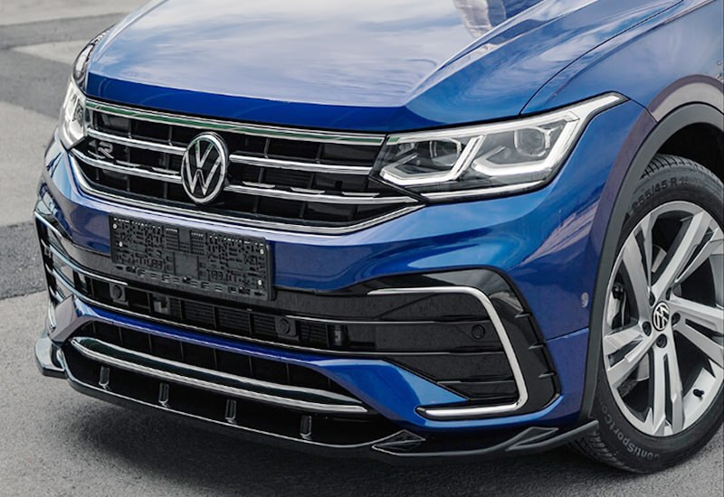 ⭐Splitter adatto per VW Tiguan Mk2 FL 2020+ - Bumper Splitter Front nero lucido⭐