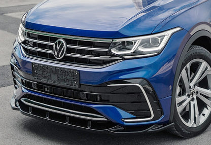 ⭐Splitter adatto per VW Tiguan Mk2 FL 2020+ - Bumper Splitter Front nero lucido⭐