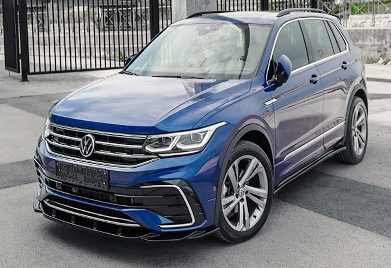 ⭐Splitter adatto per VW Tiguan Mk2 FL 2020+ - Bumper Splitter Front nero lucido⭐