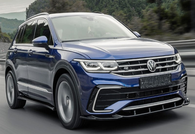 ⭐Splitter adatto per VW Tiguan Mk2 FL 2020+ - Bumper Splitter Front nero lucido⭐