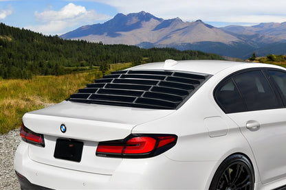 ⭐BMW SERIE 5 G30 rear window blind, Windows Louver, ABS NERO LUCIDO⭐