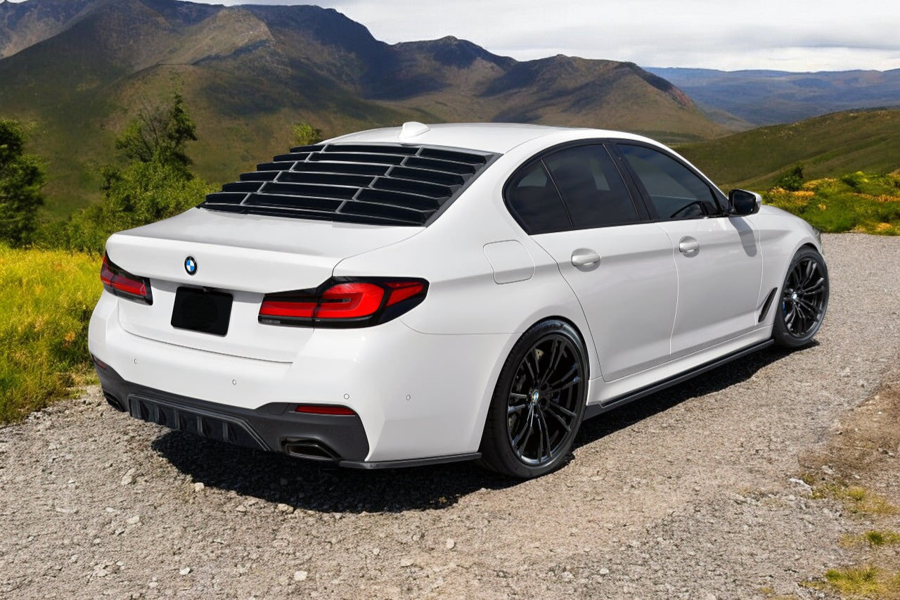 ⭐BMW SERIE 5 G30 rear window blind, Windows Louver, ABS NERO LUCIDO⭐