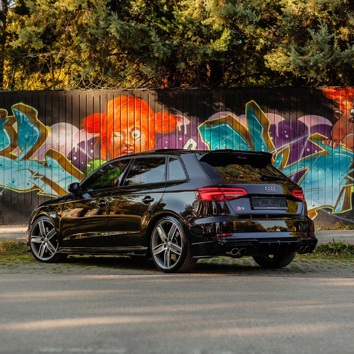 🔥2129 DIFFUSORE ADATTO PER AUDI A3 8V 2016-2020 S3 SLINE LIFT NERO LUCIDO 2+2🔥