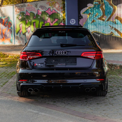 🔥2129 DIFFUSORE ADATTO PER AUDI A3 8V 2016-2020 S3 SLINE LIFT NERO LUCIDO 2+2🔥