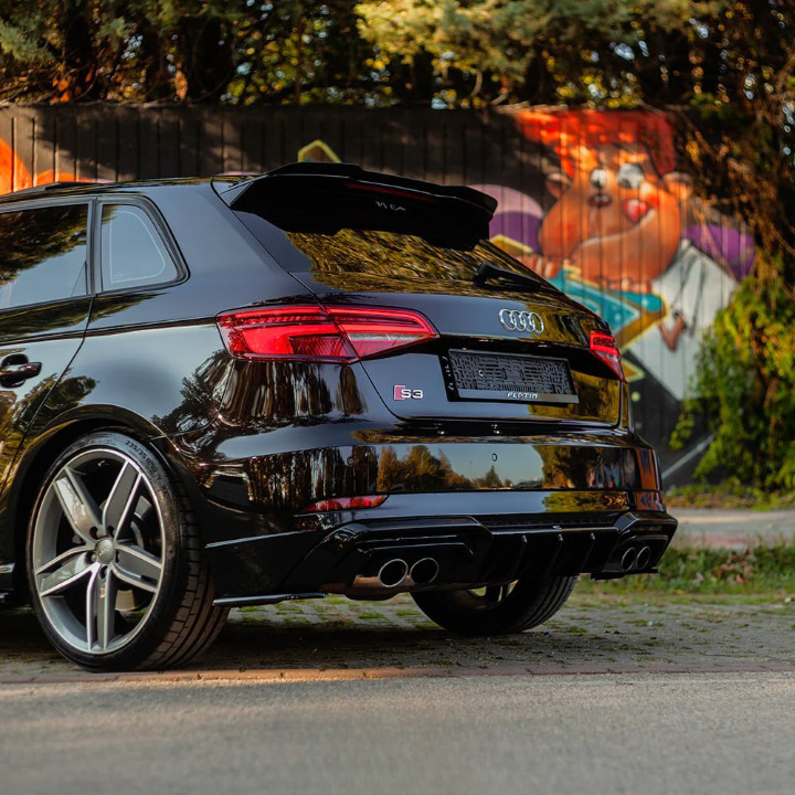 🔥2129 DIFFUSORE ADATTO PER AUDI A3 8V 2016-2020 S3 SLINE LIFT NERO LUCIDO 2+2🔥