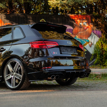 🔥2129 DIFFUSORE ADATTO PER AUDI A3 8V 2016-2020 S3 SLINE LIFT NERO LUCIDO 2+2🔥