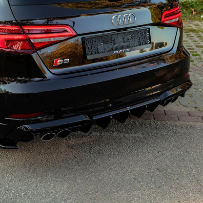 🔥2129 DIFFUSORE ADATTO PER AUDI A3 8V 2016-2020 S3 SLINE LIFT NERO LUCIDO 2+2🔥
