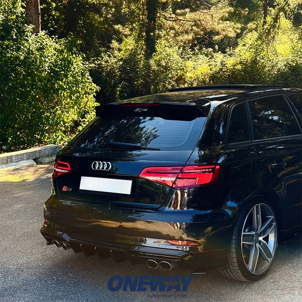 🔥2129 DIFFUSORE ADATTO PER AUDI A3 8V 2016-2020 S3 SLINE LIFT NERO LUCIDO 2+2🔥