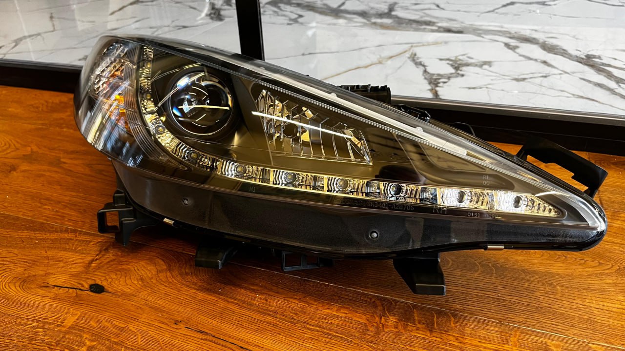 ⭐FARI ANTERIORI ADATTO PER PEUGEOT 207 2006-2012 NERI DRL LED⭐