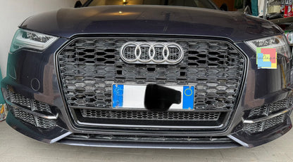 1740⭐GRIGLIA ADATTA PER AUDI A6 4G C7 2015-2018 LOOK RS6 QUATTRO NERA ECONOMICA⭐