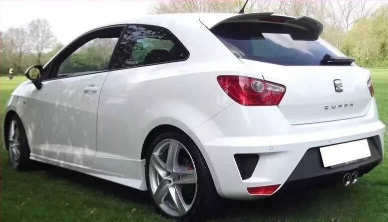 💕ART. 1585 SPOILER  SEAT IBIZA 6J 3 PORTE 2008-2017 LOOK CUPRA NERO LUCIDO 💕
