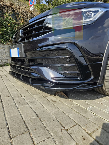 🔥SPLITTER VW TIGUAN 2020+ R RLINE NERO LUCIDO🔥