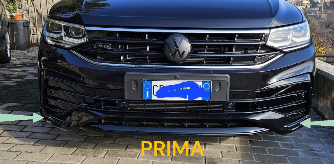 🔥SPLITTER VW TIGUAN 2020+ R RLINE NERO LUCIDO🔥
