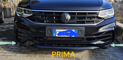 🔥SPLITTER VW TIGUAN 2020+ R RLINE NERO LUCIDO🔥