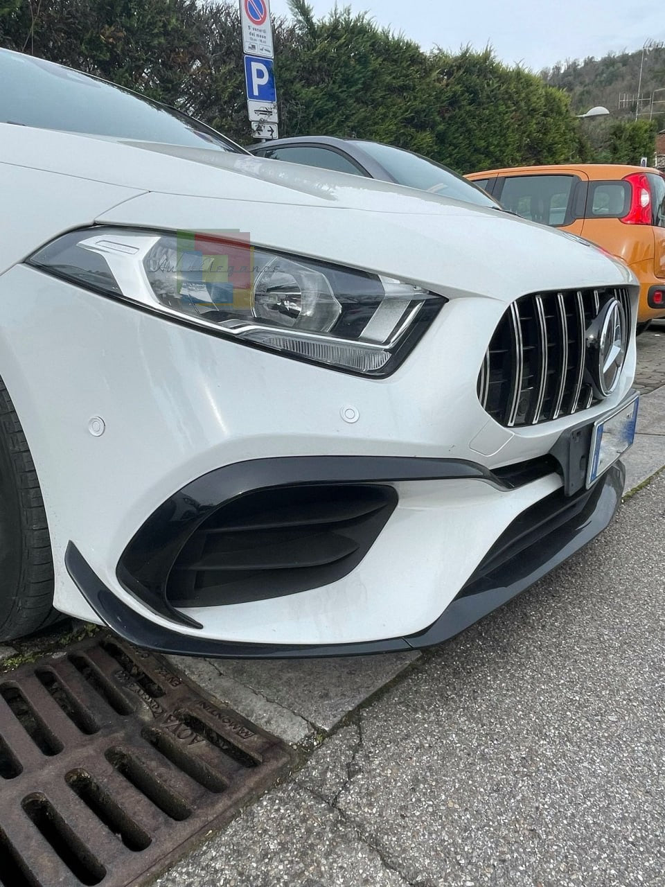 💥0221 PARAURTI ANTERIORE ADATTO PER MERCEDES CLASSE A W177 LOOK AMG A45S A45💥