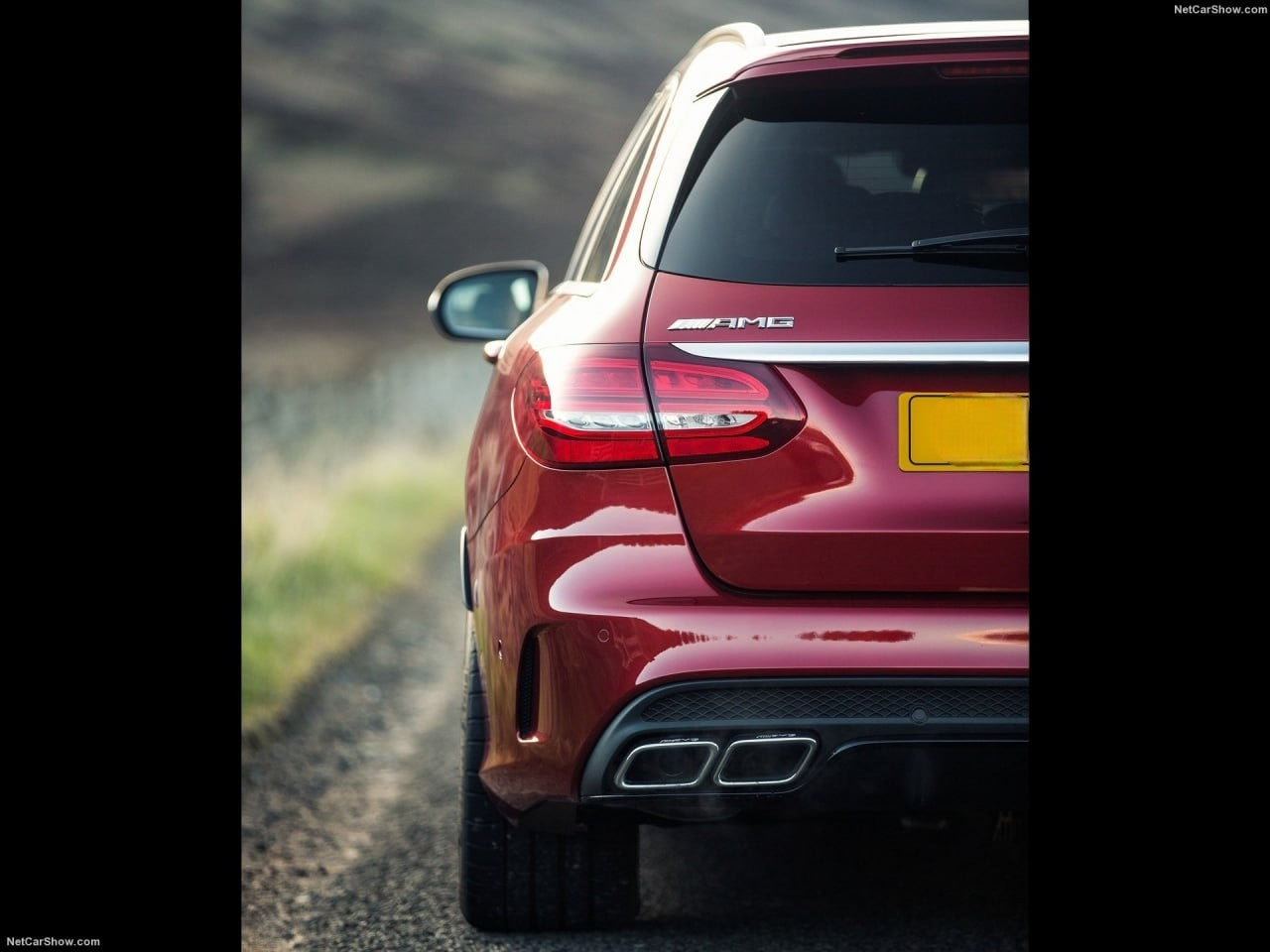 🔥DIFFUSORE CLASSE C W205 2015-2018 BERLINA STATION C63 + TERMINALI CROMATI🔥