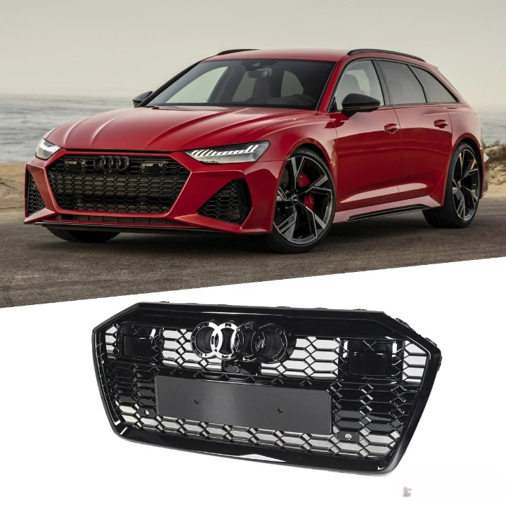 🔥2131 GRIGLIA A6 C8 2018+ LOOK RS6 RADAR NERO LUCIDO (TOP)🔥