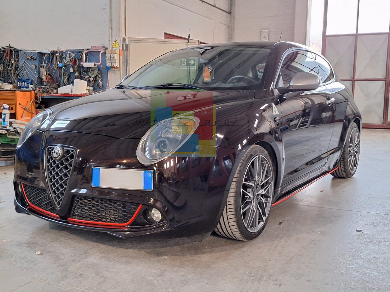 1562🔥FLAPS SOTTO MINIGONNE  ADATTE PER ALFA ROMEO MITO ABS NERO LUCIDO🔥