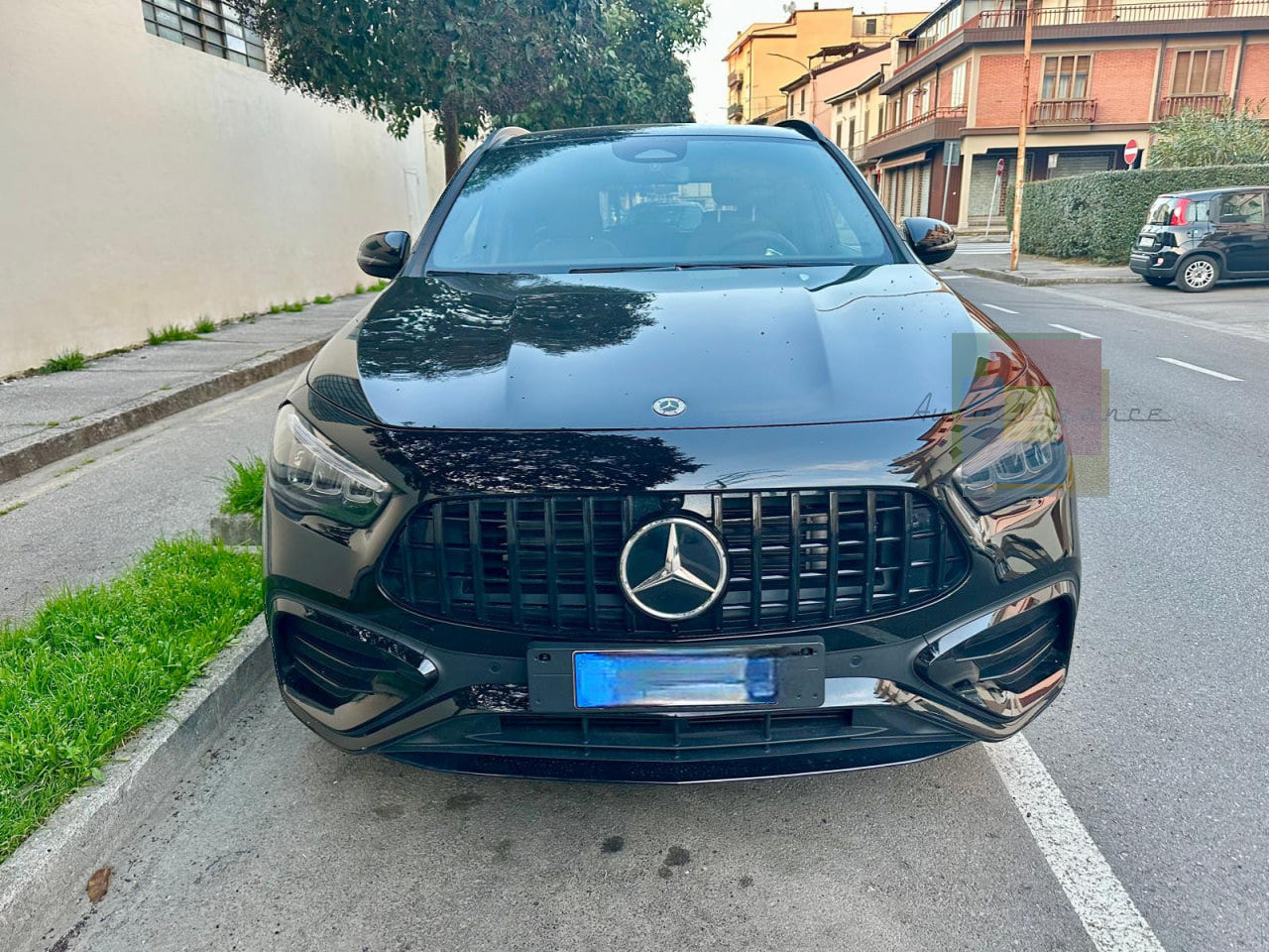 0818🔥GRIGLIA ANTERIORE  PER MERCEDES GLA H24720+ AMG PANAMERICANA NERA 🔥