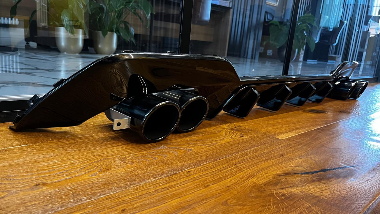 💕ART.2140 DIFFUSORE +TERMINALI BMW SERIE 3 G20 G21 18-22 MSPORT NERO LUCIDO 💕