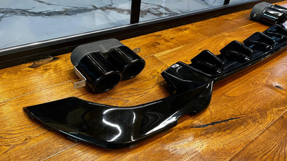 💕ART.2140 DIFFUSORE +TERMINALI BMW SERIE 3 G20 G21 18-22 MSPORT NERO LUCIDO 💕