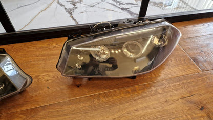 🔥2141 FARI ANTERIORI ADATTE PER RENAULT MEGANE MK2 2002-2005 ANGEL EYES NERI🔥