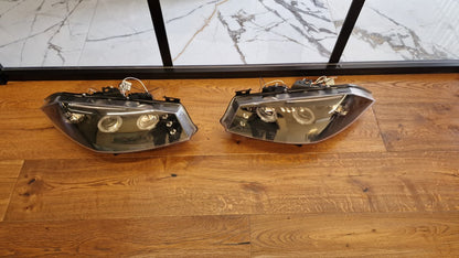 🔥2141 FARI ANTERIORI ADATTE PER RENAULT MEGANE MK2 2002-2005 ANGEL EYES NERI🔥