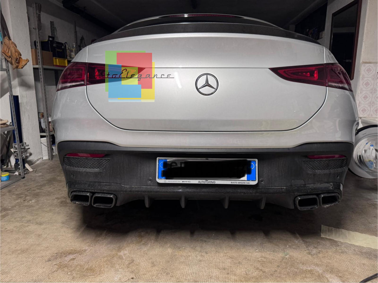 🔥1463 DIFFUSORE NERO ADATTO PER MERCEDES W167 C167 GLE COUPE LOOK 63 AMG🔥