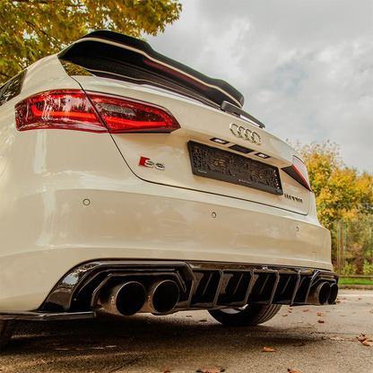 ⭐2150 DIFFUSORE ADATTO PER AUDI A3 8V 2012-2016 SLINE S3 NERO LUCIDO 2+2⭐