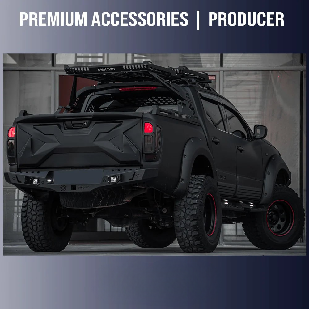 🔥2152 PROTEZIONE PORTELLONE ADATTO PER NAVARA NP300 (D23) 14-2021 NERO OPACO🔥