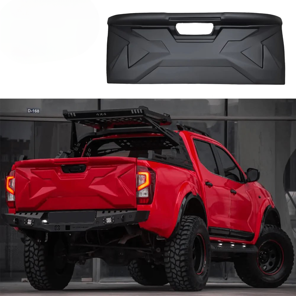 🔥2152 PROTEZIONE PORTELLONE ADATTO PER NAVARA NP300 (D23) 14-2021 NERO OPACO🔥