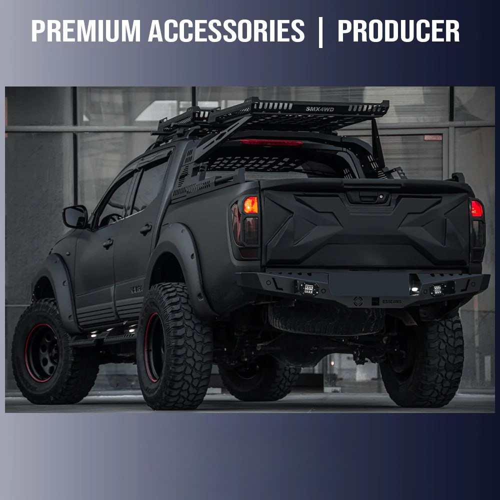 🔥2152 PROTEZIONE PORTELLONE ADATTO PER NAVARA NP300 (D23) 14-2021 NERO OPACO🔥