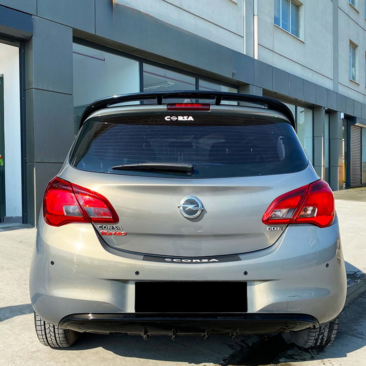 🔥2153 SPOILER ADATTO PER OPEL CORSA E 5 PORTE 2014-2019 NERO LUCIDO🔥