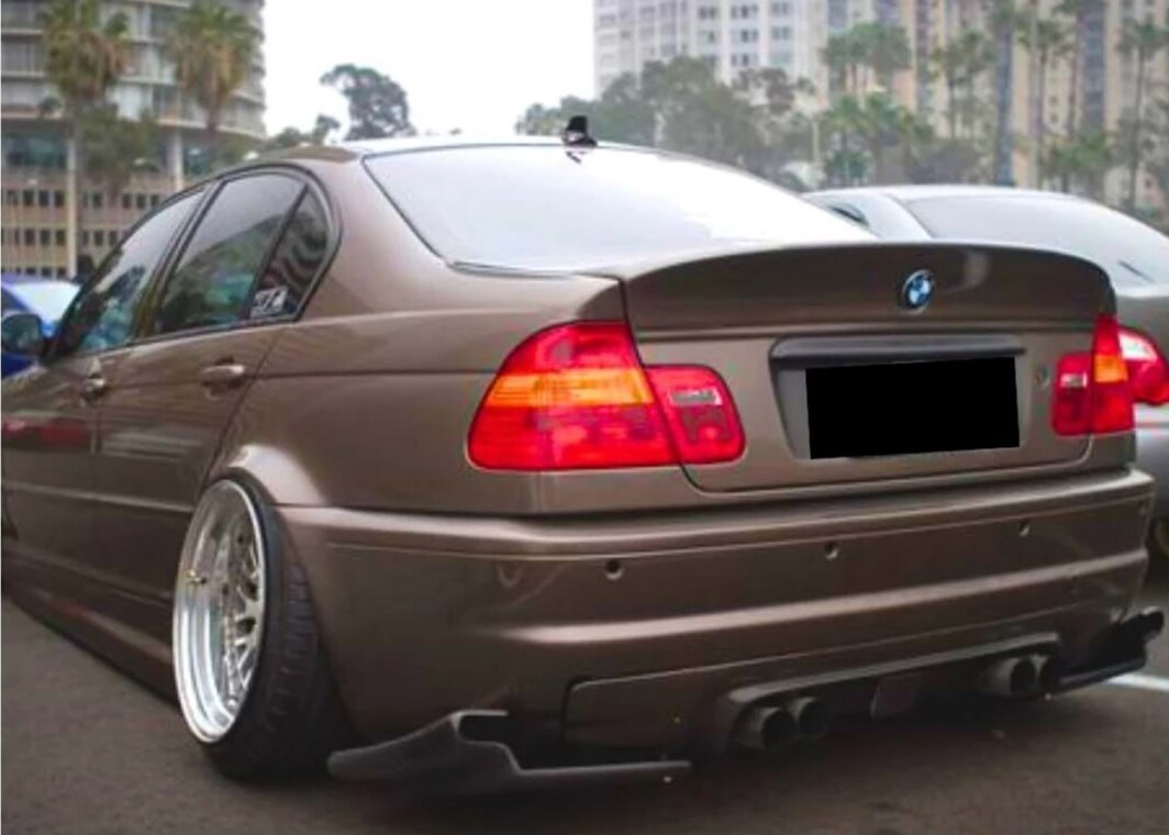 2154🔥SPOILER ADATTO PER BMW SERIE 3E46 1997-2006 BERLINA LOOK CSL NERO LUCIDO🔥