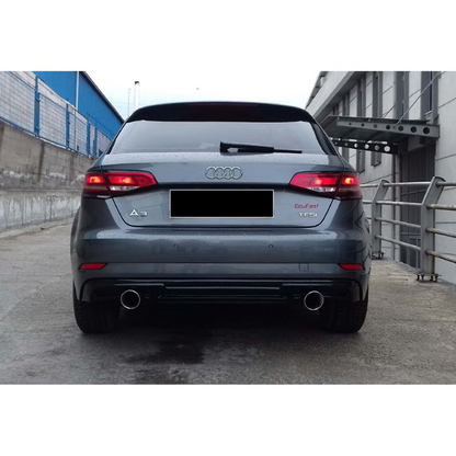 ⭐2157 DIFFUSORE ADATTO PER AUDI A3 8V 2016-2020 LOOK S3 NERO LUCIDO 1+1⭐