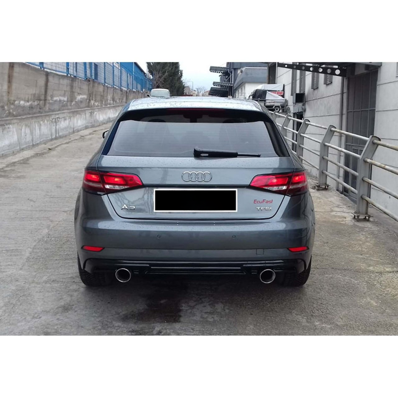 ⭐2157 DIFFUSORE ADATTO PER AUDI A3 8V 2016-2020 LOOK S3 NERO LUCIDO 1+1⭐