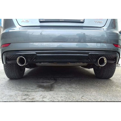 ⭐2157 DIFFUSORE ADATTO PER AUDI A3 8V 2016-2020 LOOK S3 NERO LUCIDO 1+1⭐