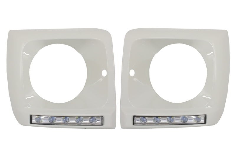 ART. 0693🔥 COPRI FARI CLASSE G W463 1989-2012 CON LUCI DIURNE LED DRL🔥